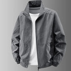 Herren Stehkragenjacke Frühling Atmungsaktiv Leicht Anti-Falten Windjacke Outdoor Sport Freizeit Schnelltrocknende Arbeitsjacken