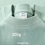 Sommer Baumwolle Strapazierfähiges 300-Gramm-T-Shirt aus amerikanischer Reinbaumwolle für Herren mit kurzen Ärmeln, lässiges Basic-Oberteil, Oversized T-Shirt