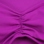 Schnell trocknende, atmungsaktive, kurze Yoga-Kleidung für Damen, sexy, „Nude Feeling“ Fitness-Oberteile, schmal geschnittene Trainings-Laufkleidung