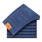 Herrenhose Büro Business Jeans Herren Klassische Blau Schwarz Baumwolle Stretch Straight Denim Hose Herren Marken Hosen