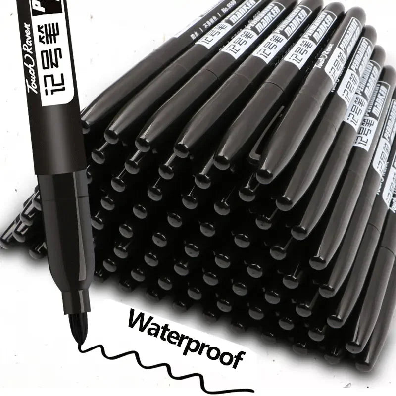 1/6 Stücke Permanent Marker Stift Manga Zeichenmarker Schwarz Blau Rot Wasserdichte Tinte Skizzenstifte Schreibwaren Kunst Schulbedarf Hauptbild