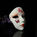 Party Supplies Vollgesichts-Cosplay Geisha Maske Blumen-Verkleidung Hanfu Cosplay Maske Maskerade Gruselige japanische Maske Kinder