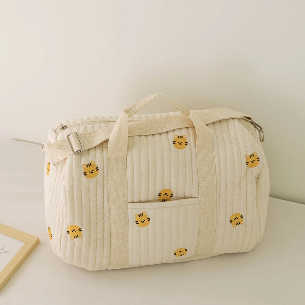 Wickeltasche Bär Umstandspaket Baby Windeltasche Kinderwagen Windel-Organizer Tragbare Einkaufstaschen Reise-Wickeltasche Messenger Bag