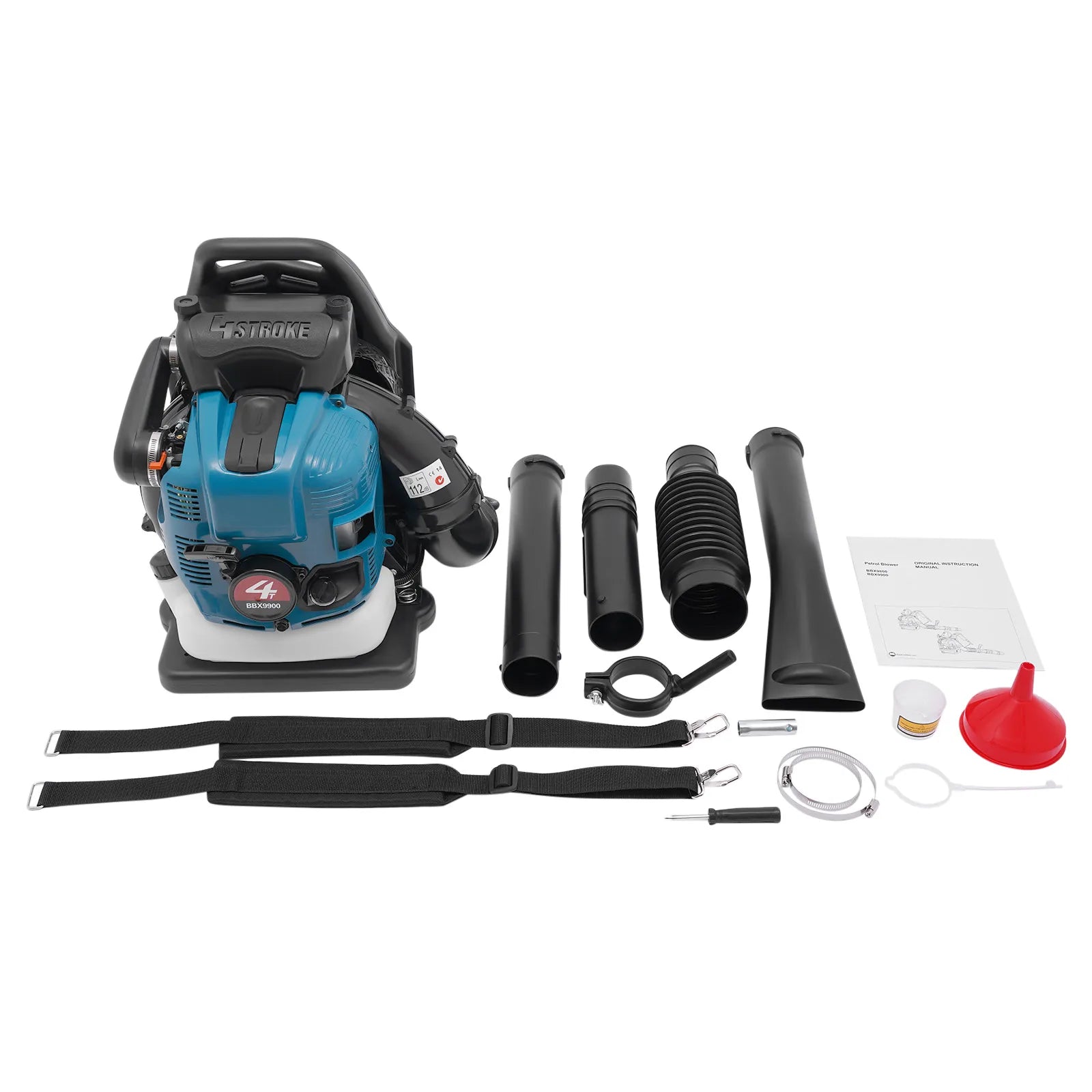 75.6CC 4-Takt Benzin-Rucksacklaubbläser, 2600W 498FT mit Tempomat, zur Reinigung von Gartenabfällen, kommerzieller und privater Gebrauch