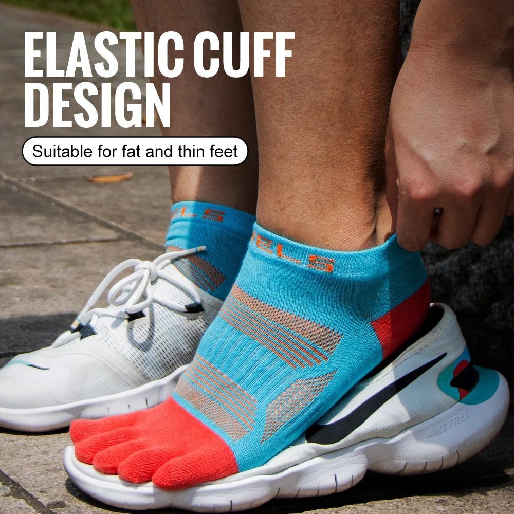WRELS Zehensocken Laufsocken für Herren Damen Atmungsaktive Fünf-Finger-Socken Hochleistungs-Sport-Fünf-Zehen-Socken