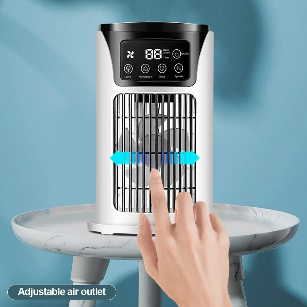 Multifunktionaler Verdunstungsventilator Tragbare Kalte Klimaanlage Kleiner Luftkühler Natürlicher Luftgekühlter Ventilator für den Schreibtisch