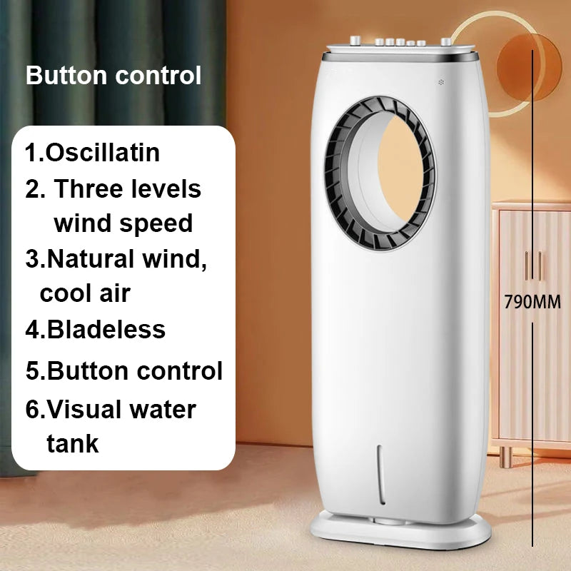Wassergekühlter Klimaanlagen-Ventilator-Kühler, blattlose elektrische Kühlung, Fernbedienung, Zeitschaltuhr, Luftbefeuchter, Klimaanlage, Kühler EU