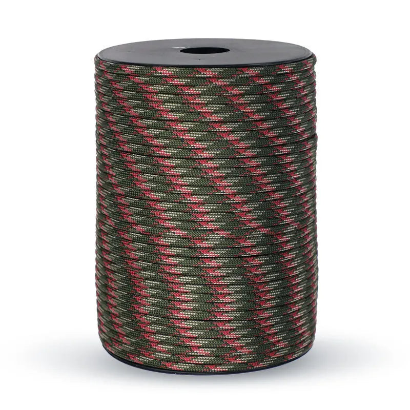 100/50M 550 Military Standard 9-Strang Paracord Seil 4mm Outdoor Fallschirmleine Survival Schirmzeltleine Wäscheleine