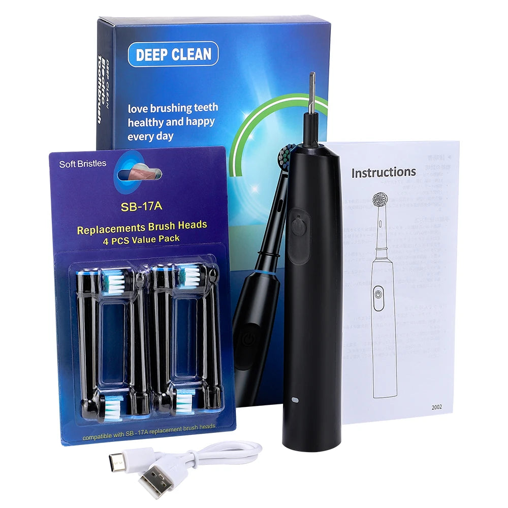 Elektrische Zahnbürste Kabellos USB Wiederaufladbar Wasserdicht Intelligente Zahnbürste Effektive Mundpflege Erwachsene Automatische Zahnbürste