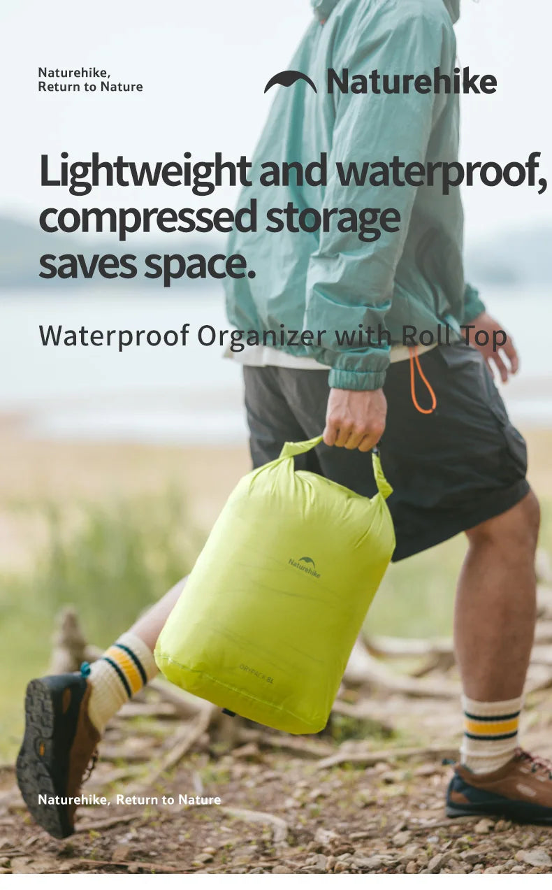 Naturehike Rolle-Aufbewahrungstasche Outdoor Reise Wandern Leicht Wasserdicht Vakuum Kompressionsspender Taschen Tragbarer Organizer