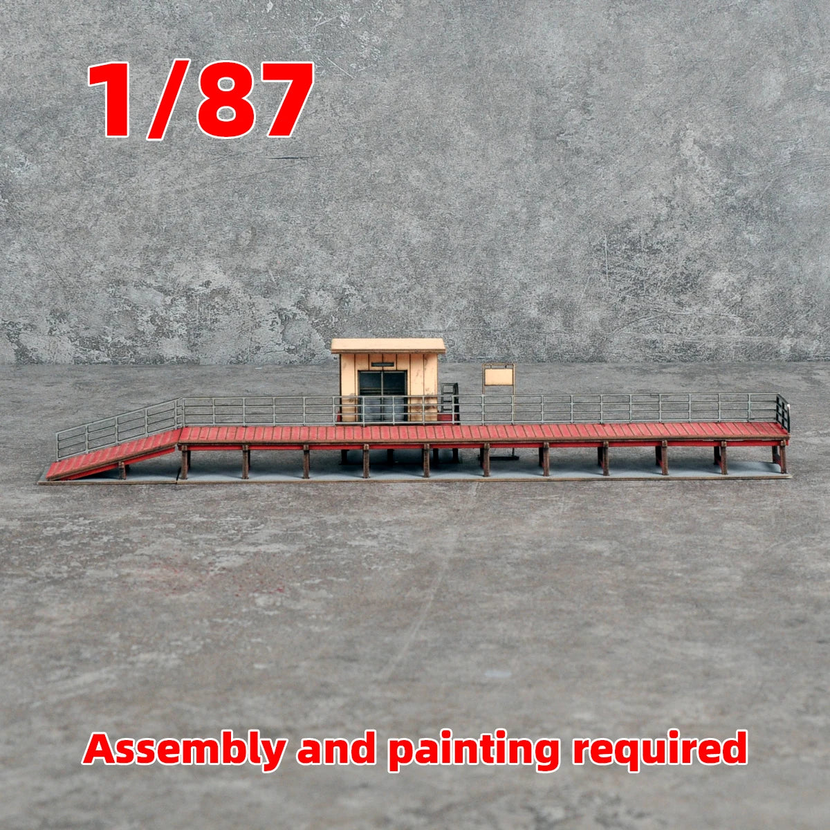 Montage Architekturmodell Zug Modelleisenbahn Bahnhof Bahnsteig Miniatur Sandtisch Diorama H0 Maßstab Modellbausatz 1/87