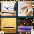 LED-Notiztafel-Nachtlicht mit 7 bunten Stiften DIY Acryl-Nachrichtentafel Kreatives Fluoreszierendes Mal- und Zeichenbrett