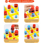 Brettspiel Spielzeug Tic Tac Toe Groß isst Klein Logisches Denken Trainingsspiel Eltern-Kind Interaktives Familienspiel Kinder Weihnachtsgeschenk