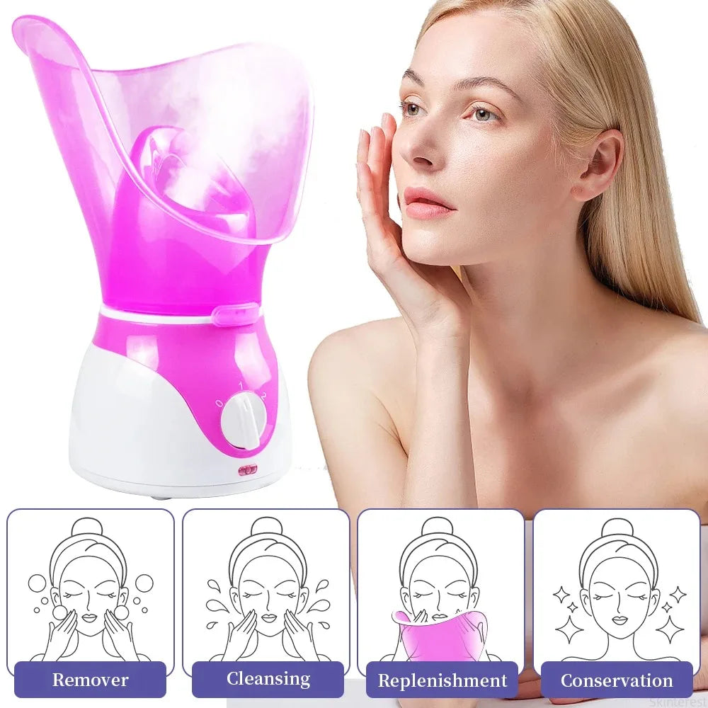 Gesichtsdampfer Gesichtsdampfgerät Hautbefeuchter Porenreiniger Gesichtsdampfgerät Heißdampfer Home SPA Maschine Hautpflege Luftbefeuchter