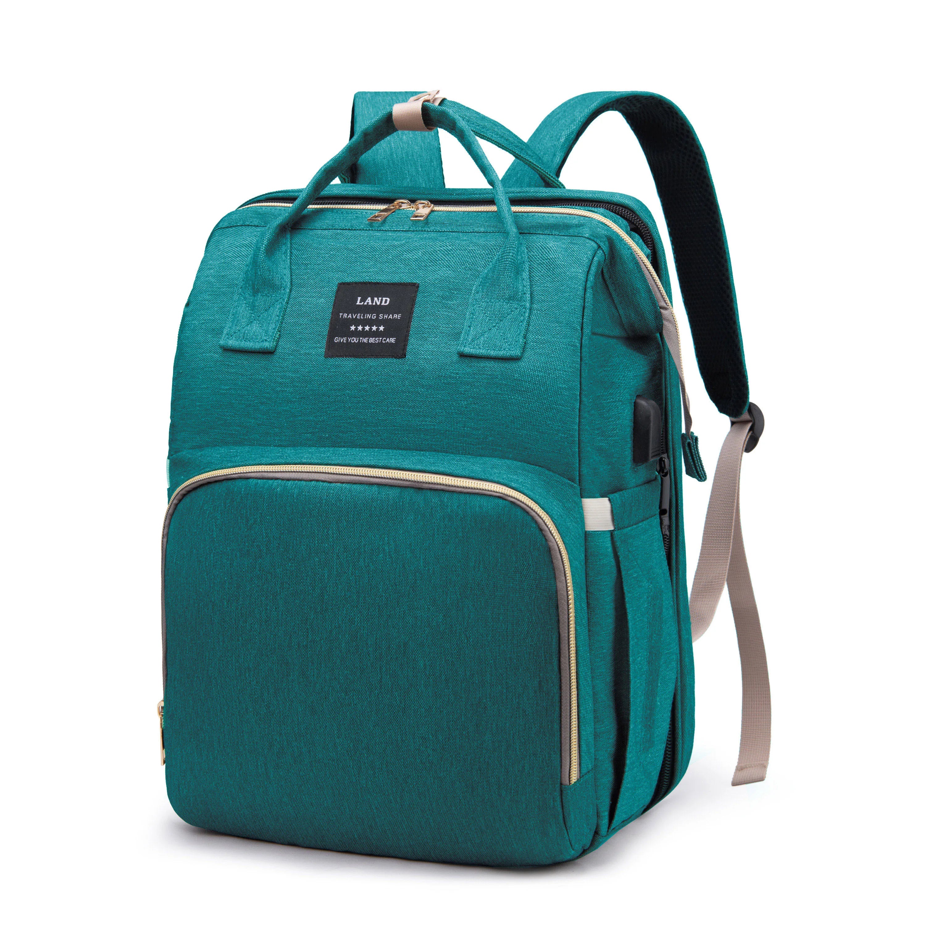 Wickeltasche Leichtgewicht Tragbares Klappbett Großraum-Reise-Maternity-Taschen Baby-Rucksack Weibliche Mama-Ausgehtasche
