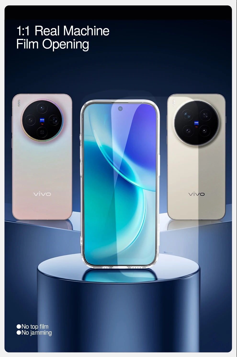 SmartDevil 2 Stück Displayschutzfolie für Vivo X200 Pro Mini X300 HD Anti-Blaulicht Gehärtetes Glas Nicht vollflächig Anti-Fingerabdruck
