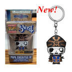 Neue FUNKO Schlüsselanhänger Disney Dämonin Prinzessin Bella Arielle Alice Anna Elsa Bell Jack Sally Stitch Actionfigur Spielzeug Ornamente