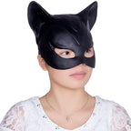 Sexy Catwoman Selina Kyle Latex Maske Superhelden Film Cosplay Kostüm Halloween Party Masken