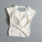 Sexy rückenfreie Sportweste Damen mit fixiertem Brustpolster Eng anliegend Schnell trocknend Schmale Passform Yoga Top Atmungsaktives Fitness-Shirt