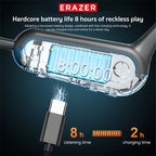 ERAZER XF22 Kopfhörer Bluetooth 5.4 Sport Wireless Kopfhörer Knochenschall-Headsets mit Mikrofon Nackenbügel-Kopfhörer