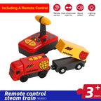 Kinder RC Elektrische Eisenbahn Lokomotive Magnetische Bahn Diecast Slot Spielzeug Passend für Holzeisenbahn Schienen Spielzeug für Kinder Geschenke