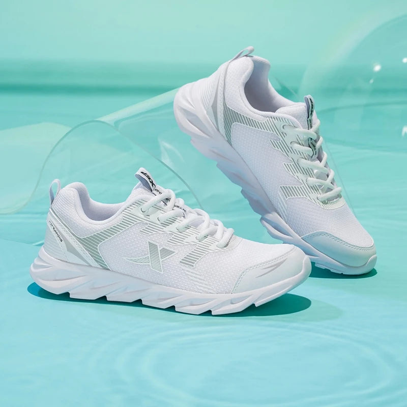 Xtep Damen Laufschuhe Verschleißfeste Freizeit-Sportschuhe Für Damen Winter Tennis Sneaker Damen Weiß 879318110073