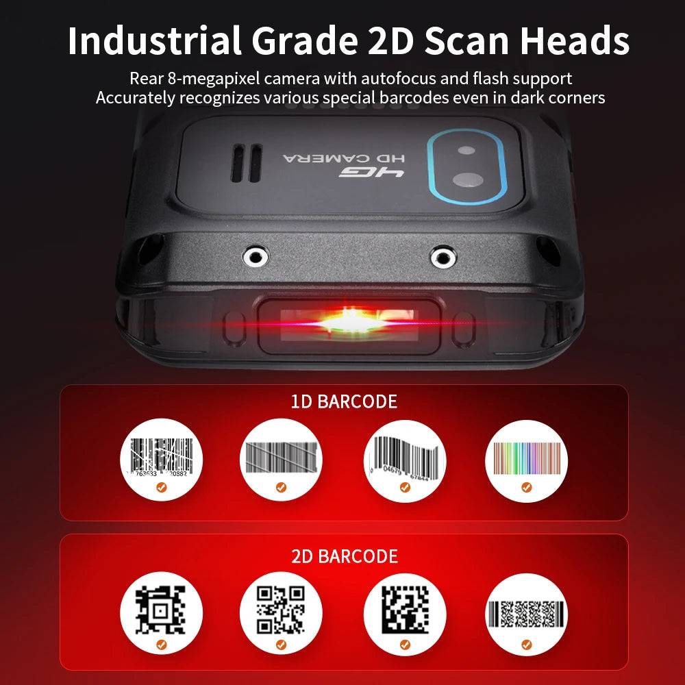 YK957 JR Android 2D QR Code Reader Handheld Terminal PDA Android Barcode Scanner mit NFC RFID Reader Medizinische Geräte PDAs 4+64 GB