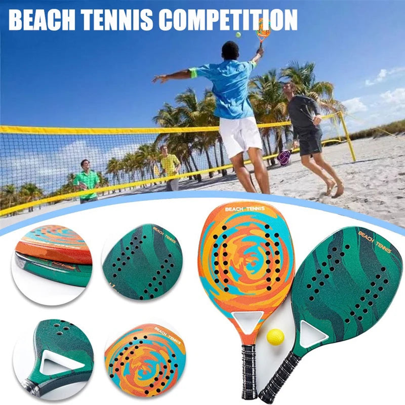 Neuestes hochwertiges Beach-Tennis-Racket aus Carbonfaser, weiche EVA-Oberfläche, Beach-Tennisschläger mit Tasche, leicht
