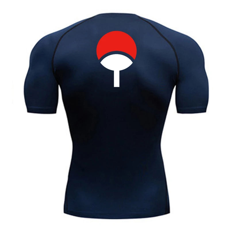 Grafische Kompressionsshirts für Herren, athletisch, schnell trocknend, Rash Guard, dehnbar, Baselayer, Unterhemden, Fitnessstudio, Workout, Lauf-T-Shirt-Oberteile Hauptbild