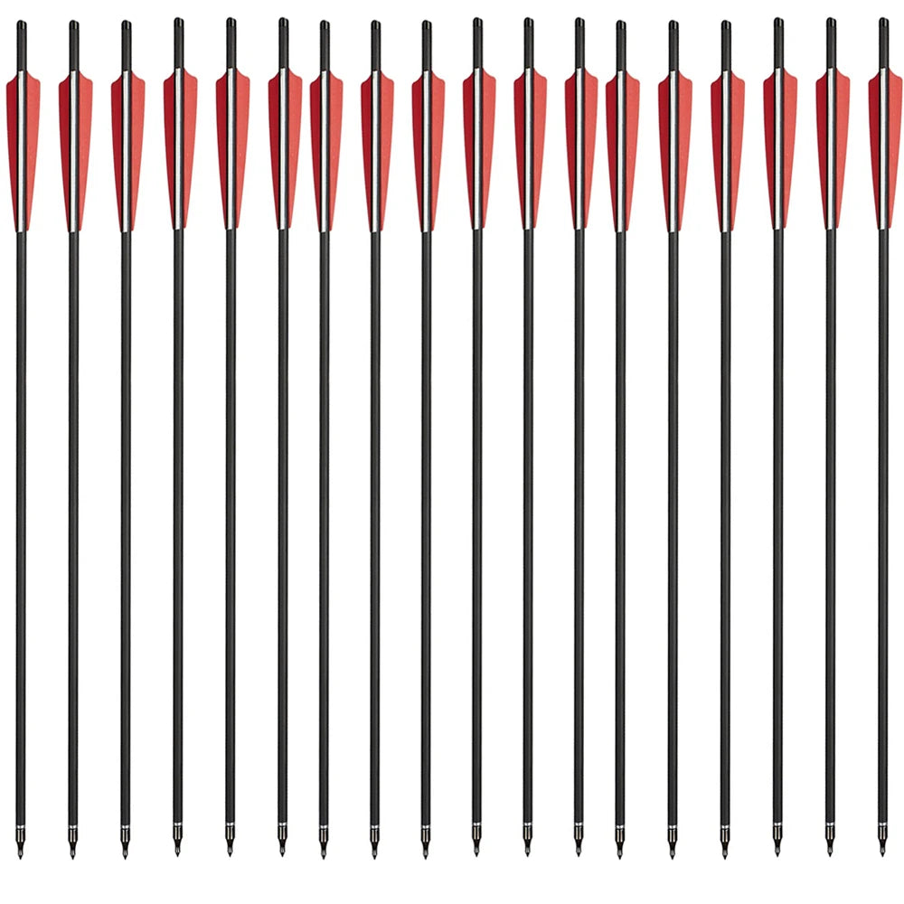 Carbon-Armbrustpfeil mit ersetzter Pfeilspitze, Bogenschießbolzen, Schießzubehör, Jagd, ID8.8, AD7.6, 20"