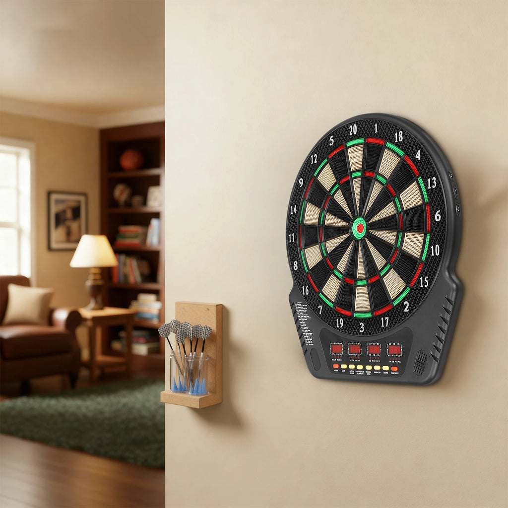 Elektronische Dartscheibe mit 6 Darts Dartboard Innovativer Dartautomat mit 27 Spielmodi & 243 Varianten unterstützt bis zu 16 Spieler