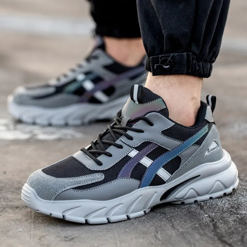 Herren-Sicherheitsschuhe, durchtrittsichere Arbeits-Sneaker, leichte Arbeitsschuhe, Herren-Stahlkappenschuhe, Sicherheitsstiefel, unverwüstliche Schuhe