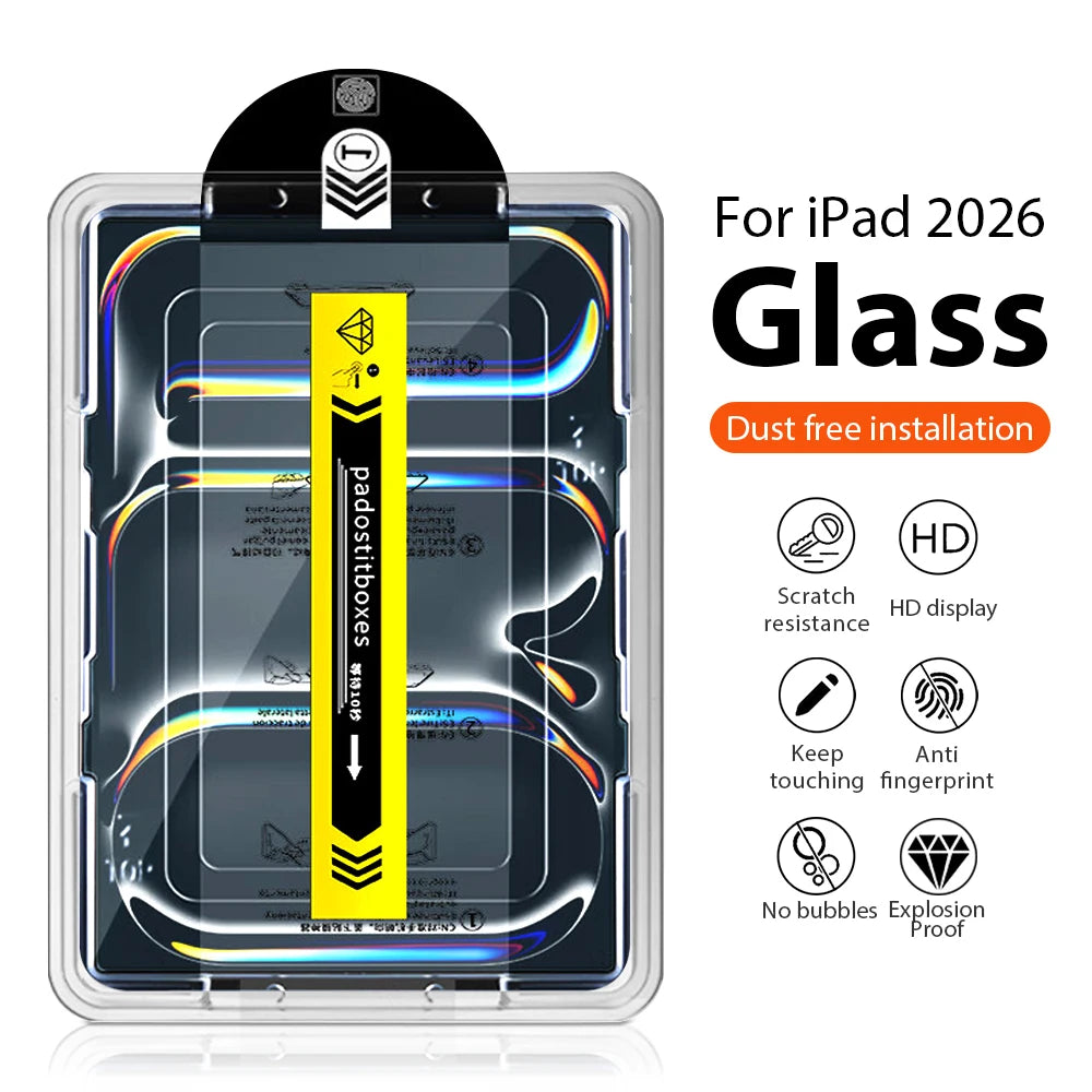 Screen Protector Tempered Glass For iPad Pro 13 11 M5 M4 12.9 A16 10 9 10th 9th Generation Air 5 4 3 M3 M2 Mini 7 6 Accessories Main image