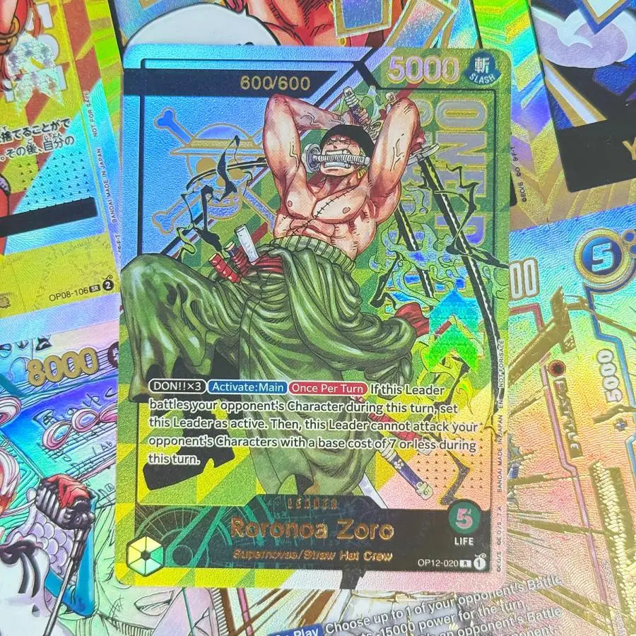 One Piece Roronoa Zoro Serien-Set Championship Treasure Cup Promo Anime Sammlerstücke DIY Replik-Karten Texturkarte