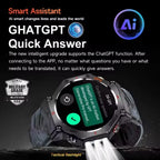 T-Rex 3 Ultra Militärische GPS-Smartwatch 10ATM Wasserdicht Kompass Höhenmesser Barometer AMOLED Herren HD Anruf Sport-Smartwatch