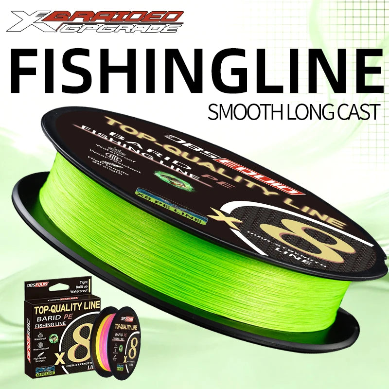 OBSEQUIO 8-fach geflochtene Angelschnur 100/150/200M X8 PE-Schnur Angelzubehör Für Angelausrüstung Karpfen Geflechtschnur