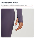 SVEIC Damen Zweiteiliger Trainingsanzug Yoga Set Langarmjacke High Waisted Leggings Atmungsaktive Sportkleidung Für Frauen