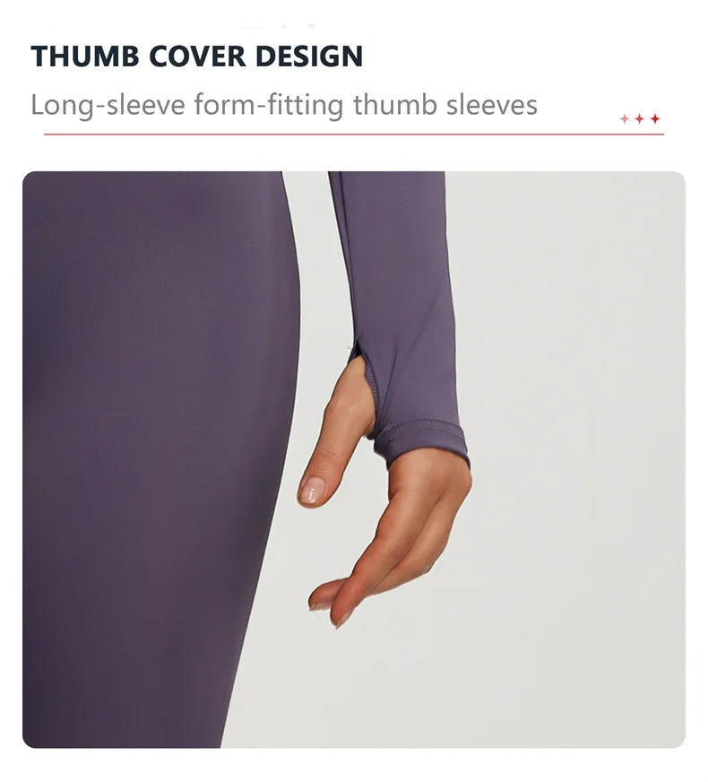 SVEIC Damen Zweiteiliger Trainingsanzug Yoga Set Langarmjacke High Waisted Leggings Atmungsaktive Sportkleidung Für Frauen