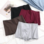 FINETOO 3er-Pack Damen Baumwoll-Boyshorts Atmungsaktive Low-Waist Unifarben Unterwäsche Damen Legere Sport Boxershorts Unterhosen