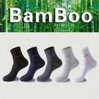 5 Paar/Herren Bambussocken Bequem Atmungsaktiv Freizeit Business Herren Crew Socken Hohe Qualität Antibakteriell Wadenhohe Socken EU39-45