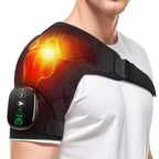 Elektrische Heizschulterstütze mit LED-Anzeige, Vibrations-Schultermassage-Gürtel zur Gelenkpflege und Muskelentspannung