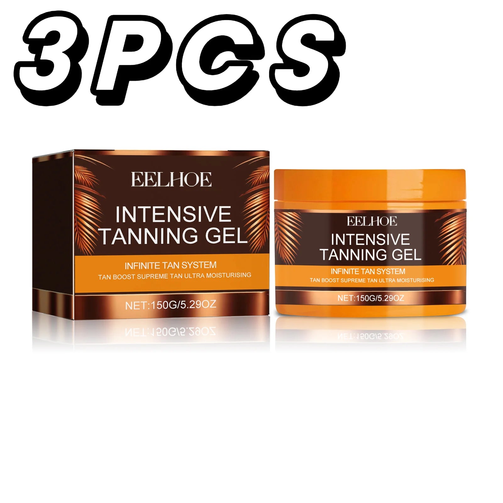 Intensives Bräunungsgel & Creme Set Beschleuniger Bräunung Dunkle Haut Lang anhaltend Feuchtigkeitsspendend Gesicht Körper Selbstbräunungscreme ohne Sonne