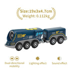 Holz Eisenbahn Lokomotive Magnetische Elektrische Auto Zug Spielzeug Passend für Biro Holz Diecast Slot Schienenbahn Weihnachten Geschenk