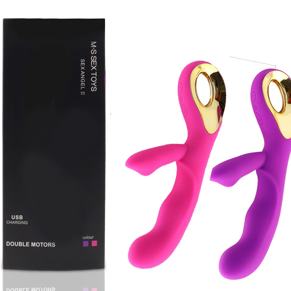 Für Frauen geeignet 2-in-1 Vibrator 10 Frequenzen Dildo für Frauen Vaginal-Klitoris-Saugvibrator Masturbator Erotikartikel