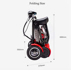Elektrisches Vierrad-Skateboard Tragbare Elektroroller 10 Zoll 36V klappbarer Elektroroller für Behinderte und Senioren