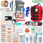 379-teiliges Erste-Hilfe-Set für Zuhause und Büro, tragbare Notfalltasche, rotes Survival-Handgepäck für Outdoor-Aktivitäten, Camping, Jagd, Wandern