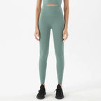 SOISOU Nylon Yogahosen Gym Leggings Damen Mädchen Fitness Weiche Strumpfhosen Hohe Taille Elastisch Atmungsaktiv Keine T-Linie Sporthosen