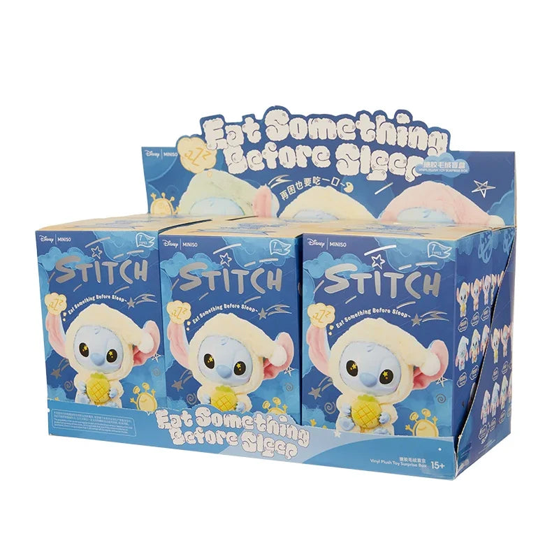 Neue Stitch Iss Etwas vor dem Schlafengehen Serie Vinyl Blind Box Tasche Plüsch Anhänger Niedliche Puppe Mystery Box Spielzeug Erwachsenengeschenk