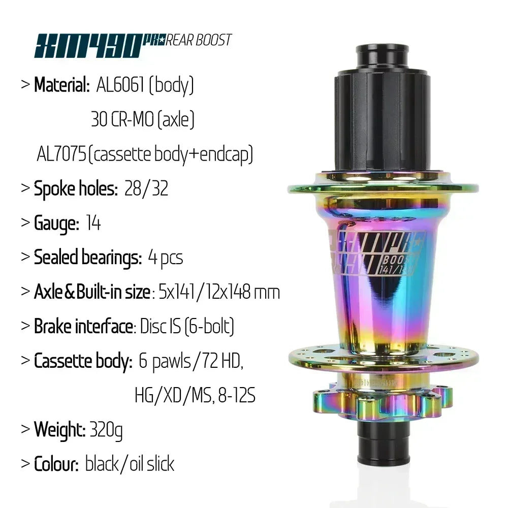 Koozer xm490 pro k7 cube Mtb hubs rear noisy hub boost 28 32 hole hub 5x141 QR 12x148mm THRU TA Bicycle Hubs HG XD MS 10 11 12s Secondary image