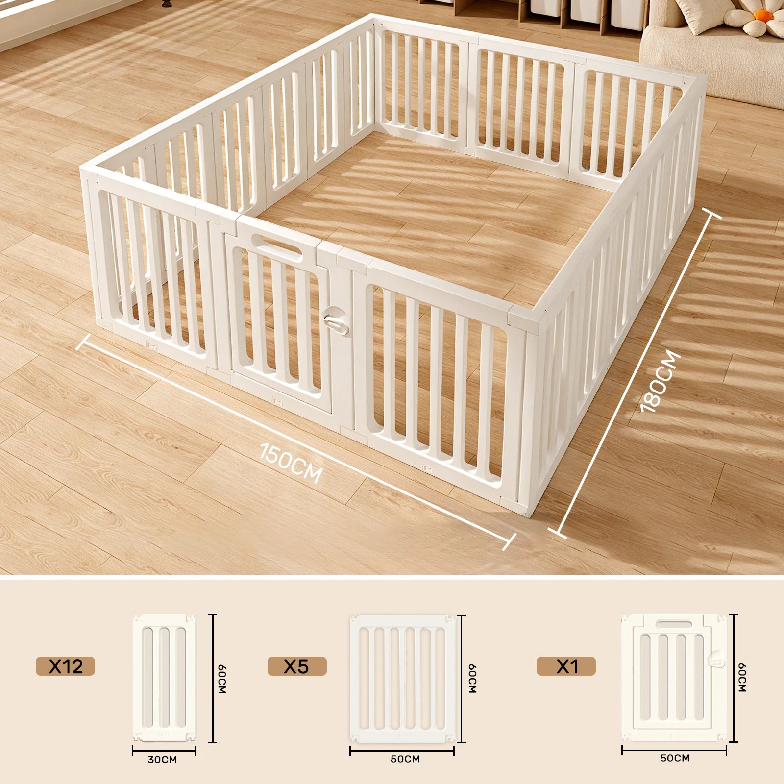 Baby- und Kleinkind-Laufstall, Schutzgitter für Babyzäune, Baby-Laufställe für drinnen und draußen